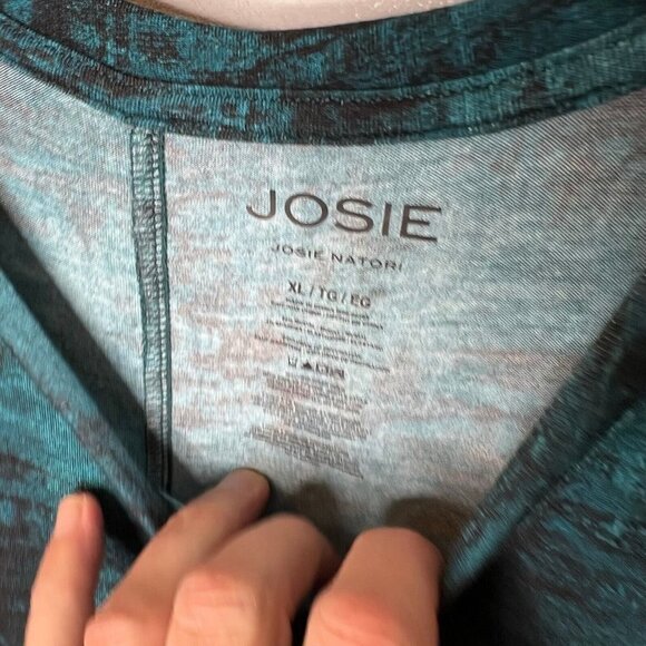 Josie Natori Womens Layering Elements Tank Top Dark Teal Black Size XL - Picture 4 of 4